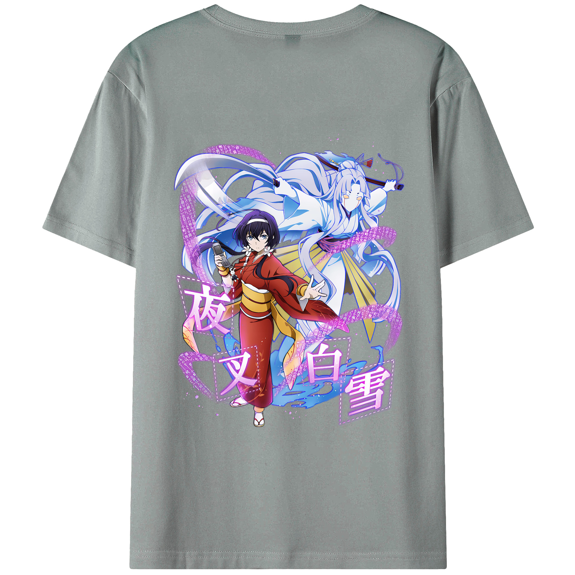 （画像用） 文豪ストレイドッグス Bungo Stray Dogs 綿100％ メンズ半袖Tシャツ（バックプリント） 通気性
